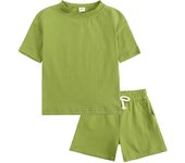 Traje para niños Niños y niñas versión coreana traje deportivo de verano 2025 nuevo verano ropa pequeña y mediana