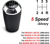 For Mazda 3 5 6 BK BL CX-7 ER MX-5 NC III 2005 2006 2007 2008 2009 2012 2014 Gear Shift Knob Lever Shifter Head Car Styling