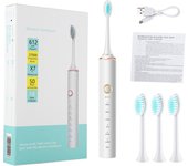 Cepillo de dientes eléctrico sónico IPX7 para adultos, resistente al agua, temporizador, limpieza electrónica, blanqueamiento, 6 modos, cuidado bucal