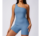 Comfort Single Strap Yoga Skirt with Chest Pad Sports Tight Fitness One-piece Women Threaded Stretch Breathable Ladies Yoga Wear