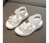 Girls New Sandals with Heart Decoration Princess Sweet Kids Summer Sandals Children Beach Shoes Open Toes 2025 Fashion Soft Cute