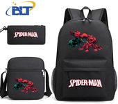 Spider-Man Printed Student Schoolbag Set Children's Backpack Shoulder Bag Pencil Case Three-piece Set