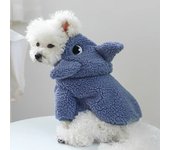 Winter Warm Dog Jumpsuit Cute Dinosaur Clothes for Small Dogs Cat Coat Dog Jacket Light Blue Clothes Funny Costume Pet Clothes