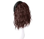 Korean Style Synthetic Headband Wigs Hairpieces Clip in Half Headband Wig Fake Hair Natural Short Wavy Curly Bob Hair Party