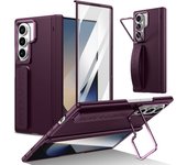 Elastic Wrist Strap Shockproof Phone Case For Samsung Galaxy Z Fold 7 6 5 4 3 Hinge Protection Film Integrated Case Cover Foldable Hidden Stand