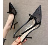 2024 new style women's shoes/sandals/high heels/stilettos/pointed toes/spring/summer/autumn/winter/banquet/wedding/work/leather/Black
