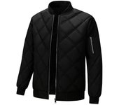 Chaqueta de invierno para hombre, corta y ligera, cuello erecto, abrigo acolchado grueso, moda actual