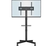 Soporte TV Ruedas para Television de 23 a 60 Pulgadas, Soporte TV Móvil con Estante para Portátil y Altura Ajustable, Carga Máx. 25 kg y VESA 400x400 mm