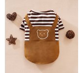 Super Cute Clothes Spring and Autumn Cat Wear Cute Clothing Novelty Striped Pet Small Dog Overalls Summer Bear Pomeranian Teddy
