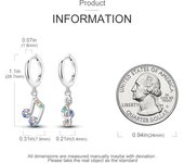 Pendientes de Ano para Mujer, joyería de Plata 925, regalo para Niña, pavé brilliantly, CZ, forma de corazón en U, Estrella, Luna