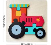 Kids Colorful 3D Puzzles Montessori Games Cartoon Animals Jigsaw Puzzle Children Educational Wooden Toys for Children