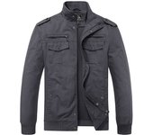 MAGCOMSEN Men's Cotton Jacket Men Windbreaker Autumn Bomber Jacket Multi Pockets Casual Cargo Coats Motorcycle Jacket