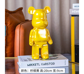 Electroplated bear statue Fashion new wave sculpture, ceramic statue art home decoration piggy bank gift