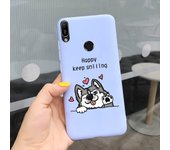 For Huawei Y6 2019 Case 6.09" Soft Silicone Cloud Back Cover For Huawei y62019 MRD-LX1 Flower Protective Phone Bumper Fundas Bag