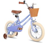 Bicicleta para niñas de 2 a 9 años, Bicicleta para niñas 12/14/16/18 Pulgadas con Cesta y estabilizadores, 20 Pulgadas con Caballete