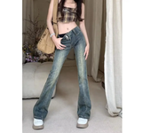 Women's Jeans High  Flare Denim Skinny Hotsweet Pants Spring Summer 2024 New Single Daily Pockets