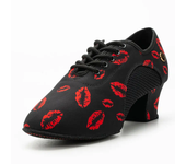 Zapatos de baile latino para mujer, zapatos de baile de salón, Jazz, Salsa, tacones altos de 5cm, entrenamiento, Tango moderno, labios de Color, zapatillas de baile femeninas
