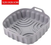 Air Fryer Silicone Basket Tray 20/23cm Round Square 4/5/6/8 Liters XXL Shape Airfryer Case Protector Pan Mold er