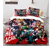 New Anime My Hero Academy Bedding Set Anime Characters Duvet Cover Set 3D Quilt Bed Set Queen King Size Boys Home Textile