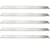 5 Pack 12-inch Stainless Steel Reciprocating Saw Blades For Food Cutting 3tp Unpainted Meat Saw Blades