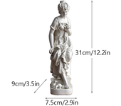 Vilead The Three Fates of Destiny Statue Large Greek Sculpture White Retro Decor Home Wall Shelf Mantel Centerpiece Living Room