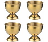 4Pcs Portable Boiled Egg Cups New Convenient Stainless Steel Tabletop Cup Eggs Poach Egg Tray Kitchen Tools