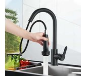 Grifo de cocina para baño Blanco, Grifos Contemporáneos de one command, grifos fríos y Calientes, color beige con punto