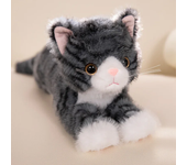 Juguetes de peluche de gato de simulación para niños y niñas, modelo de gatito de 5 colores, animales realistas falsos, regalo del Día de San Valentín, nuevo