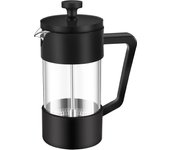 French Press Coffee & Tea Maker 12Oz, Thickened Borosilicate Glass Coffee Press Rust-Free and Dishwasher Safe,Black