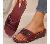 Women's Sandals Fashion Heeled Sandals For Summer Shoes Women Slippers Summer Footwear Female Block Heels Sandalias De Mujer