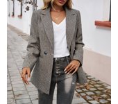 Solapa de color para otoño e invierno, traje pequeño para mujer, 2024