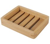 Caja de jabón hecha a mano, soporte de bambú creativo para baño, inodoro y ducha, estante para platos #3, 1 unidad
