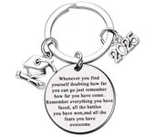 Metal School Graduate Pendant Gifts Engraved Stainless Steel 2025 Graduation Ceremony Keychain Students Silver