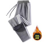 Pantalones casuales de algodón puro para hombres 2025 nuevos pantalones deportivos de otoño de gran tamaño más versátiles pantalones de chándal sueltos de otoño e invierno para hombres