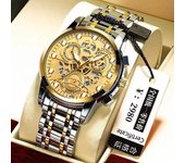 Reloj de cuarzo para hombre, automático, hueco, resistente al agua, luminoso, con temperamento, para negocios