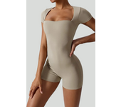 Yoga Jumpsuit Women's Short One Piece Sports Suit Short Sleeve Gym Clothes Push Up Training Fitness Yoga Bodysuit Sportswear