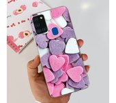 For Galaxy A21s Phone Case Oil Flower Butterfly Painting Soft Clear Housing For Samsung Galaxy A21s SM-217F TPU Silcione Capas