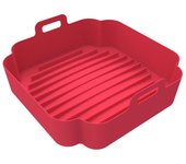 Grill Pot Tray Cooking AirFryer Accessories Replacement Liners Baking Basket Square Silicone Pot For Air Fryer