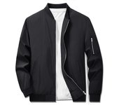 MAGCOMSEN Bomber Jacket for Men Casual Sportswear Lightweight Windbreaker Baseball Jacket with Zipper Pockets