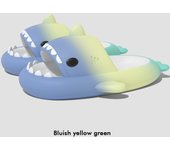 Explosión cambio gradual zapatillas de tiburón 4 cm fondo grueso paso en la mierda divertidas zapatillas geniales