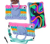 Kids Funda Case Lenovo Xiaoxin Pad 2024 11 inch 360 Rotating Stand Cover For Tab M11 TB-330FU TB-331FC Soft Silicone Shell