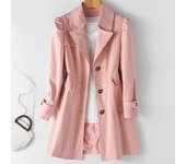 New Windbreaker Mid length Slim Fit Korean Version Spring and Autumn Top Women's Coat