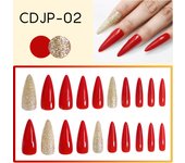 24/100pcs Detachable Long Coffin False Nails European Rainbow Ballerina Full Nail Art Tips Colorful Beauty Artificial Fake Nails