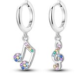VYZW-pendientes de Aro para mujer, joyería de plata 925, regalo para niña, pavé brillante, CZ, forma de corazón en U, estrella, luna