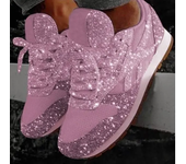 Women's Shoes Sneakers Glitter Women Vulcanized Shoes Female Height Increase Chunky Sneaker Running Sparkling Shoes