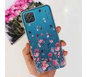 For Galaxy A12 A125F Samsung Cover Capa Case Bling Heart Butterlfly Flower Painting Fundas  For Samsung A12 SM-A125F Clear Cases
