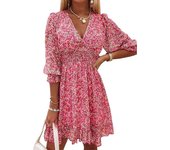 Vestido corto de mujer vestido casual de verano étnico