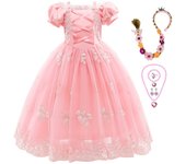 Girl Cosplay Princess Aurora Rapunzel Dress Up Kids Christmas Halloween Tulle Fancy Costume for Children Girls Birthday