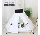 Tienda de campaña portátil para mascotas, casa extraíble y lavable para cachorros de interior, con cojín y pizarra, cama para