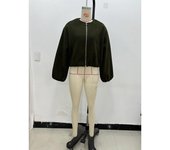 BUNO-Chaquetas Bomber rojas con cremallera para mujer, chaquetas recortadas suaves, chaqueta deportiva de manga larga para mujer, novedad en prendas de vestir exteriores 2025